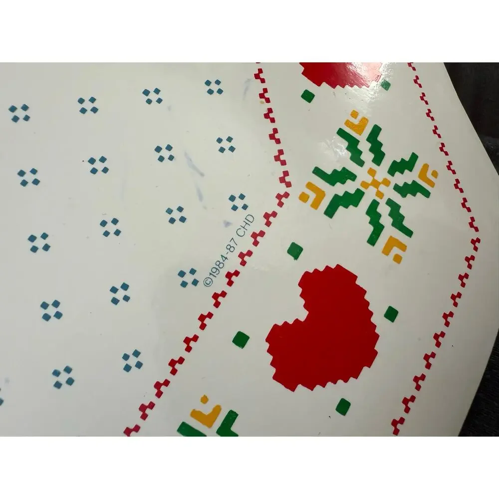 Vintage Christmas deer‎ and Christmas tree vinyl placemats